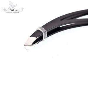 Pince à épiler professionnelle en acier inoxydable à tête inclinée, pointe fine, pour l'épilation, outils de beauté, écologiques - Product Image 5