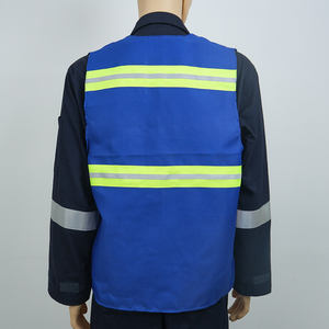 Ropa DE SEGURIDAD reflectante negra de alta visibilidad, chaleco de seguridad reflectante personalizado de alta visibilidad con bolsillos - Product Image 6