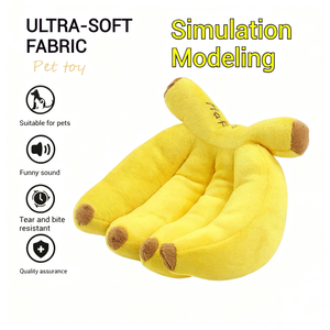Çevre dostu muz tasarım köpekler kediler diş temizleme oyuncak sıkmak oyuncaklar dolması oyuncaklar için sıkıntı - Product Image 3