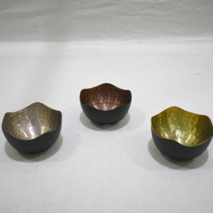 Récipient à bougie en cuivre de luxe Porte-pots décoratifs en cuivre martelé Gobelet à bougie en métal - Product Image 2