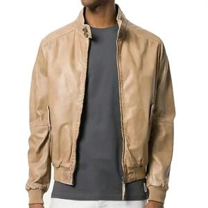 Nouvelle arrivée Veste en cuir pour homme de haute qualité avec tissu en toile Col montant Logo avant - Imperméable et écologique - Product Image 2