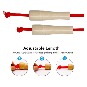 Cuerda para Saltar de 16 Pies Ajustable con Mango de Madera, Cuerda para Saltar en Equipo para Niños y Adultos, Larga Suficiente para 5-6 Personas - Product Image 4