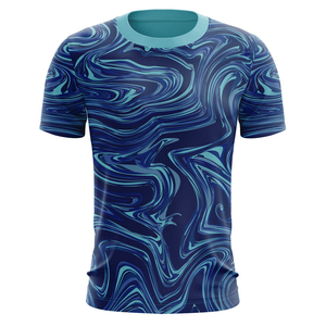 Camiseta Casual para Hombre con Logotipo Personalizado por Sublimación, Mezcla de Poliéster/Algodón, Secado Rápido, Ligera, Transpirable, Estilo Hip Hop, Servicio OEM de Alta Calidad - Product Image 2