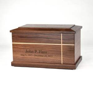 Urna Funeraria de Acero Inoxidable con Acabado Natural, Estilo Americano, Ecológica, Tallada a Mano, Ataúd Grande para Cenizas, Artículos Funerarios - Product Image 6