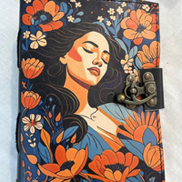 Journal en cuir imprimé Livre des ombres inspiré de Harry Potter Cahier de sorts vierge Wiccan Sorcellerie Grimoire Reliure rigide Journal d'écriture