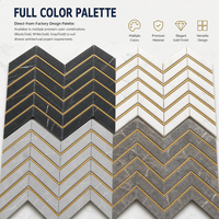 Mosaïque de marbre poli imperméable moderne pour salle de bain, villa, salon, sols et murs