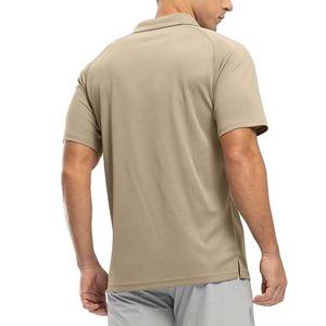 Nuevo estilo para hombre 100% algodón Regular Fit tejido Polo cuello cuarto cierre con cremallera manga corta polos para hombre de talla grande OEM - Product Image 5