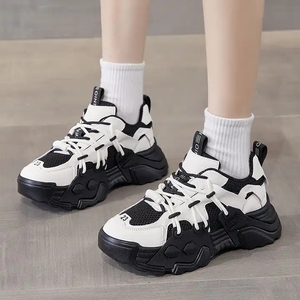 Factory fashion sneakers black men <b>shoes</b> high quality leather women's sneakers white sneakers for men - Product Image 3