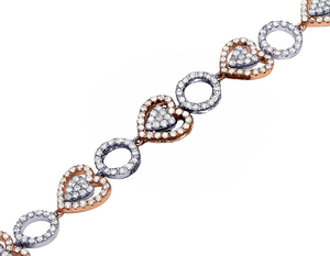 S925 plata esterlina estilo Hip Hop redondo Moissanite diamante en corazón diseño clásico fiesta desgaste pulsera para mujer - Product Image 2