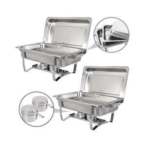 Couverture de plat chauffant en acier inoxydable avec finition élégante pour les buffets formels - Product Image 2