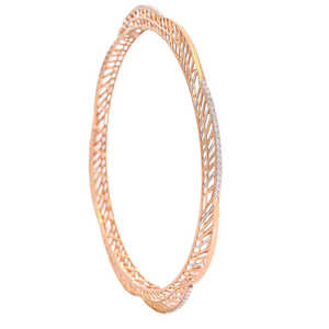 Brazalete Deslizable en Forma de Flor de Oro de 18Kt con Piedra Preciosa de 1.625 Quilates, Certificado BIS - Product Image 1