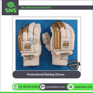 Indian Supplier of High Quality <b>Light</b> Weight and Flexible Premium Leather Palm PU Professional <b>Batting</b> Cricket Gloves - Product Image 2