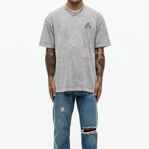 เสื้อยืดลายฟอกกรดแบบสั่งทำพิเศษสำหรับขายออนไลน์ เสื้อยืดไซส์ใหญ่สำหรับผู้ใหญ่ ใส่ได้ทุกวัน เสื้อยืดลายฟอกกรด - Product Image 2