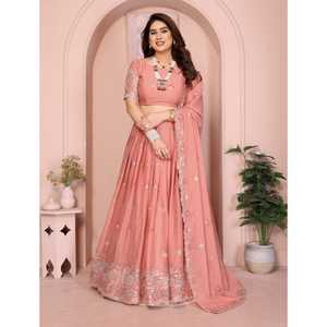 Lanzamiento del nuevo diseñador Lehenga Choli con Dupatta Set Fabric Star Georgette con bordado - Product Image 1