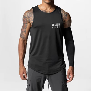 Camiseta sin mangas ligera para gimnasio para hombre, chaleco de entrenamiento sin mangas de secado rápido, ropa de entrenamiento muscular transpirable, servicios OEM y ODM - Product Image 4