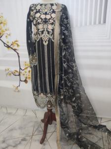 Últimas señoras Readymade Fancy bordado pakistaní Shalwar Kameez traje transpirable al por mayor superventas traje de lujo - Product Image 5