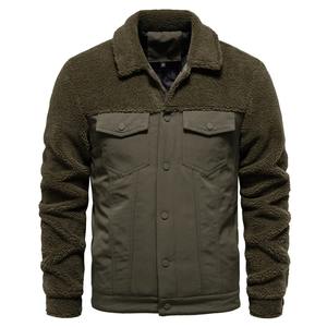 <b>Men's</b> Winter Genuine Leather Canvas Turn-down Collar Windproof & <b>Waterproof</b> Fashion Casual Work <b>Jacket</b> - Product Image 6