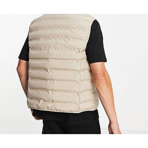 Wholesale Men's Puffer <b>Vest</b> High Quality Warm Breathable Casual Outerwear Winter Customizable Polyester Filling - Product Image 4