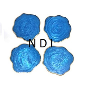Ensemble de 4 sous-verres en résine de style nouveau pour la cuisine, articles de restauration, sous-verres en forme personnalisée, articles d'utilisation - Product Image 6
