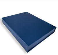 Personnalisé Eco Bleu Livre Forme Carton Papier Cadeau Boucles D'oreilles Emballage Collier Bague Emballage En Gros Boîte À Bijoux Magnétique