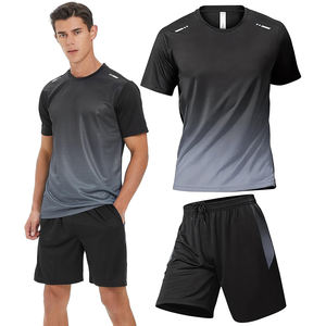 Ensemble T-shirt à manches courtes imprimé 3D décontracté pour homme et short en maille respirant à séchage rapide 100% polyester - Product Image 2