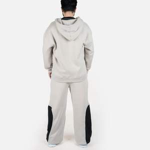 Survêtement unisexe personnalisé à coupe ample avec panneaux évasés, en molleton de coton de haute qualité et service OEM - Product Image 2