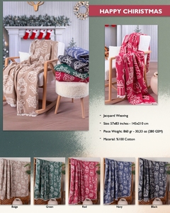 DAFNI BIG PAZAR Manta de Cama de Algodón 100% Transpirable, Tejido Jacquard Liso Teñido, con Borlas de Gamuza, 200x230cm, Tipo Piqué - Product Image 5