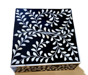 Caja de pañuelos cuadrados con incrustaciones de hueso azul para decoración, superventas, incrustaciones de hueso de lujo 2024 para cantidad a granel - Product Image 6