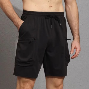 <b>Men's</b> Summer Cargo <b>Shorts</b> with Elastic Belt <b>Zip</b> <b>Pockets</b> Solid Pattern Eco-Friendly Sport Tactical Running <b>Short</b> Pants - Product Image 4