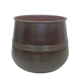 Wholesale Price Metal Stripe Design Modern Flower <b>Plant</b> Pots Large Round Decorative Planter Perfect for Indoor and Outdoor Areas - Product Image 1