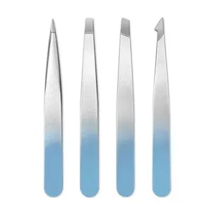 4 pièces ensemble de pinces à sourcils de beauté colorées pince à épiler pointue pour la mise en forme des sourcils - Product Image 5