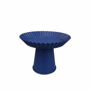 Support à gâteau en métal à un étage, revêtement en poudre bleu de qualité supérieure, plateau de service pour desserts et cupcakes, pour la maison et les fêtes - Product Image 1