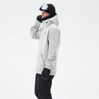 Dernière veste de ski isolée personnalisée pour hommes col montant fourrure décoration coupe-vent pour snowboard ski imprimé patch arrière