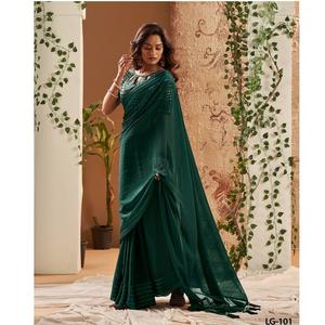 Saree indien de qualité supérieure avec impression numérique florale et chemisier fantaisie disponible à des prix raisonnables de l'Inde - Product Image 1