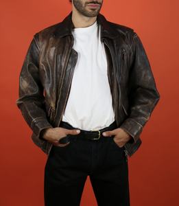 Chaqueta de cuero de alta calidad 100% para hombre de diseño superior, forro de edredón, cuello levantado, manga completa, impermeable, a prueba de viento, transpirable - Product Image 3