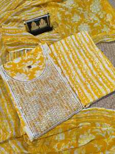 Ensemble Salwaar Kameez ethnique tendance pour femmes, magnifique pour les festivals et les mariages - Costumes en gros, Kurti ethnique indien pakistanais - Product Image 5