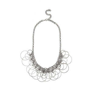 Urthn 1109225D Collier de déclaration plaqué rhodium Colliers superposés à la mode - Product Image 1
