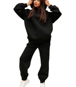 Chándales deportivos unisex de algodón con cuello redondo de 2 piezas, producto de invierno personalizado para hombres y mujeres, respetuosos con el medio ambiente - Product Image 1