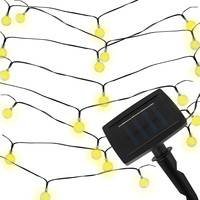 Guirlande solaire Marche Solar Lamp 20 LED, câble de 2 mètres, pour jardin, balcon, cercle, protection IP44, plastique, DC 12V, garantie 2 ans