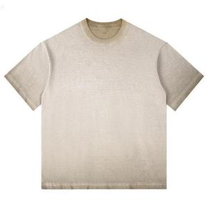 T-shirt couleur délavée à l'acide T-shirt délavé à l'acide surdimensionné pour hommes T-shirt délavé pour hommes - Product Image 5