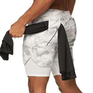 Pantalones cortos deportivos informales para hombre, transpirables, de secado rápido, absorben la humedad, de poliéster/algodón para deportes al aire libre - Product Image 4