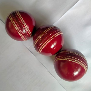 SUMROOS New <b>Cricket</b> Bat Ball Leather Material Heavyweight Ball Red Color Polishing <b>Cricket</b> Match Ball - Product Image 3
