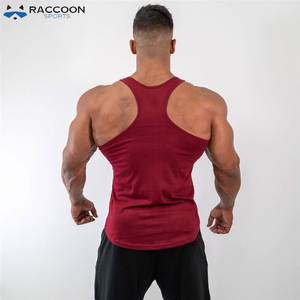 Camiseta sin mangas para gimnasio y yoga para hombre, hecha en Pakistán, de algodón/poliéster, transpirable, de secado rápido, servicio OEM personalizado por Raccoon Sports - Product Image 6