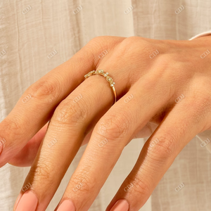 El más nuevo diseño Simple de alta calidad de diamante Natural anillo de pequeña Daisy flor anillo Popular clásico Simple anillo para ella - Product Image 4