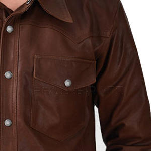 Respirant Hiver Chaud Hommes Chemise En Cuir Vêtements Décontractés Hommes Chemises En Cuir À Un Prix Raisonnable - Product Image 4