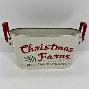 Maceta de cubo galvanizada Frost Garland, duradera, ligera para uso en jardín al aire libre, diseñada para Poinsettias Christmas - Product Image 1