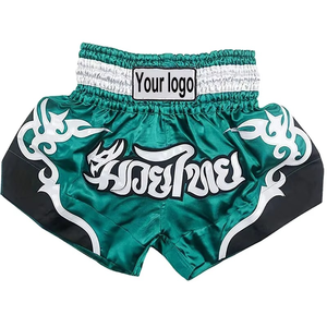 Short de boxe de haute qualité taille élastique taille moyenne Muay Thai Fight Shorts dernière conception courte - Product Image 2