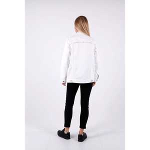 Chaqueta y abrigo de mezclilla con adornos de diamantes de imitación para mujer - Product Image 3