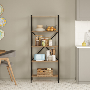 Elegante diseño moderno estilo europeo Fermo Metal almacenamiento estante organizador alta calidad Madera cocina muebles al por mayor - Product Image 3