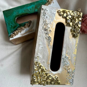 ACCESSORIES QUALITY ATTRACTIVE RESIN <b>TISSUE</b> HOLDER DECORATIVE Handcrafted <b>Tissue</b> Holder <b>for</b> Dining Kitchen Use Napkin Storage - Product Image 1